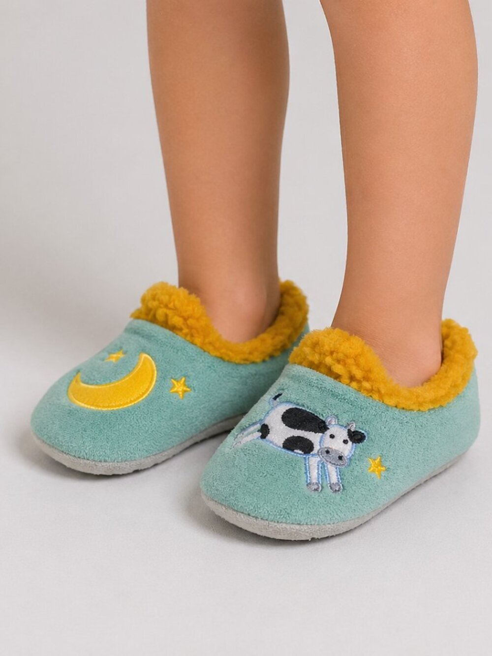 Snoozies Baby Slippers Bundle Size 1 Koala Plush + Cow Moon Soft Booties